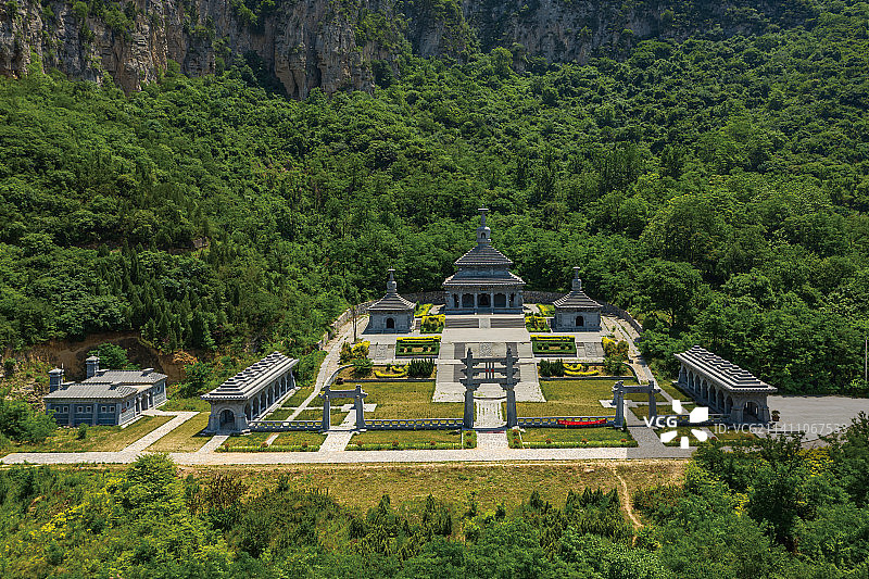 航拍郑州巩义青龙山慈云寺图片素材