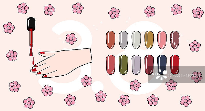 扁平风矢量时尚女性用品静物插画图片素材