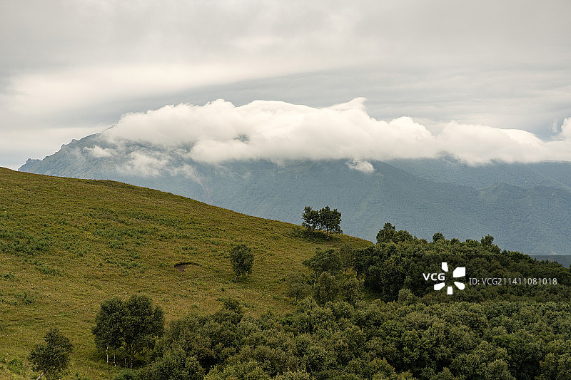 夏天的早上北京东灵山顶云海景观图片素材