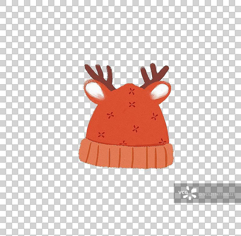 圣诞节日红色鹿角帽子图片素材