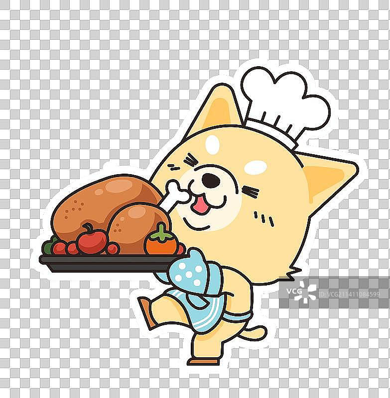 柴犬厨师图片素材