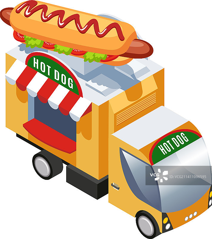2.5D餐车图片素材