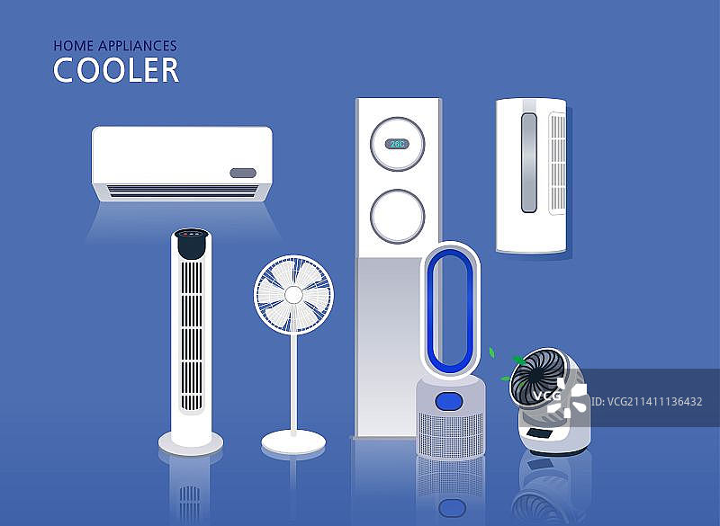家用电器矢量图：空调图片素材