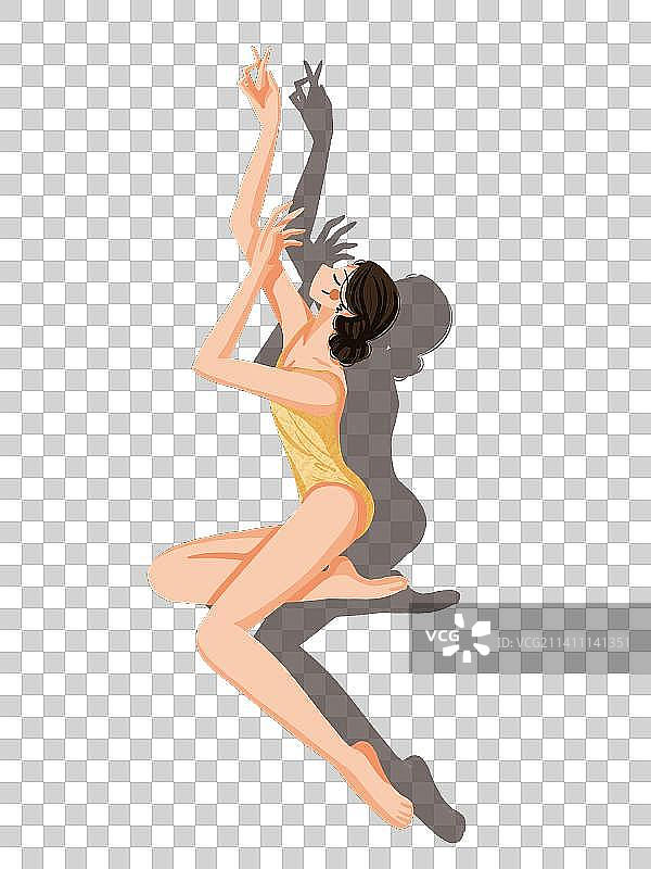 舞者免抠人物扁平风图片素材