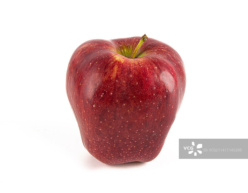 新鲜的花牛苹果孤立在白色背景上图片素材