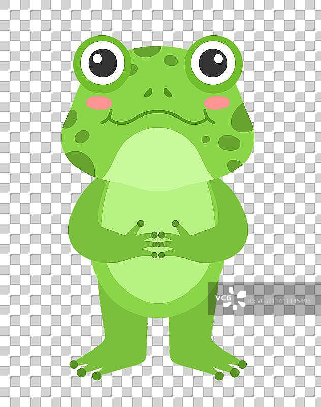 卡通可爱青蛙小动物元素图片素材