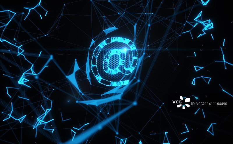 蓝色高科技粒子元宇宙背景图片素材