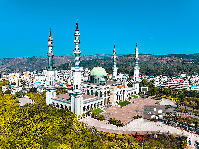 中国最大清真寺-云南个旧沙甸大清真寺图片素材