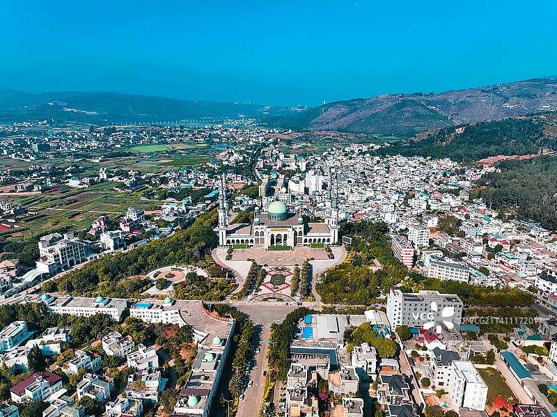 中国最大清真寺-云南个旧沙甸大清真寺图片素材