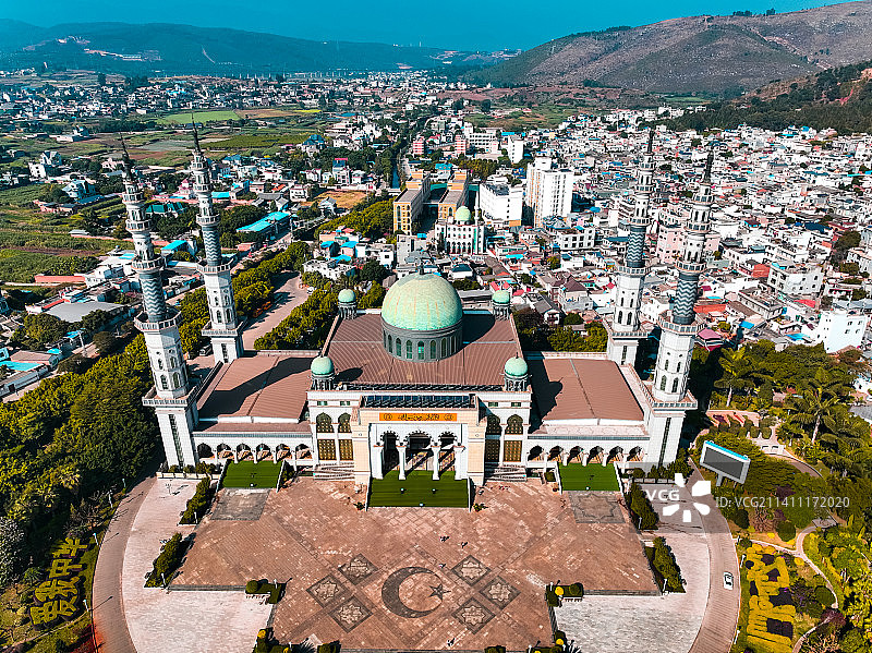 中国最大清真寺-云南个旧沙甸大清真寺图片素材