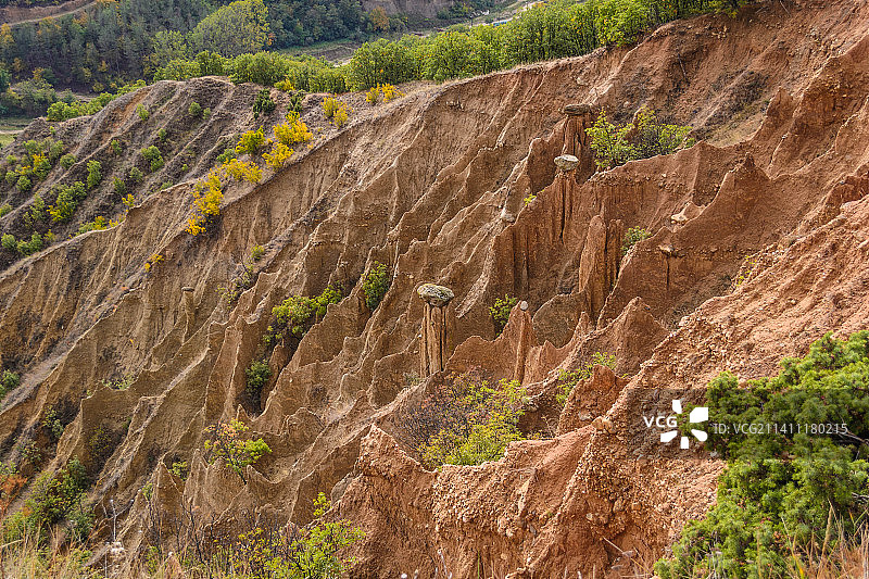 保加利亚里拉山的斯托布金字塔图片素材