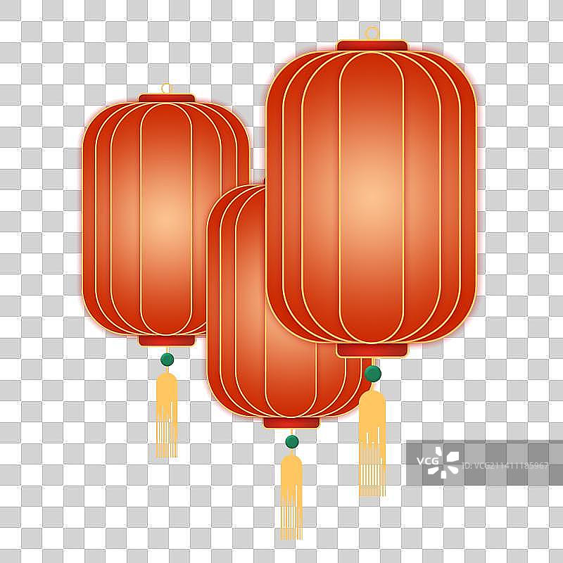 新年喜庆节日红灯笼素材图片素材