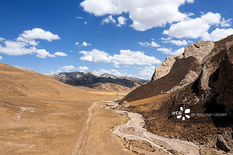 中国大西北青海省天峻县小众旅游目的地 石林草原图片素材
