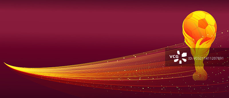足球世界杯的红色线条背景插画图片素材