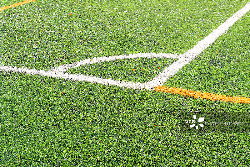 西班牙圣地亚哥-德孔波斯特拉的足球场高角度视图图片素材