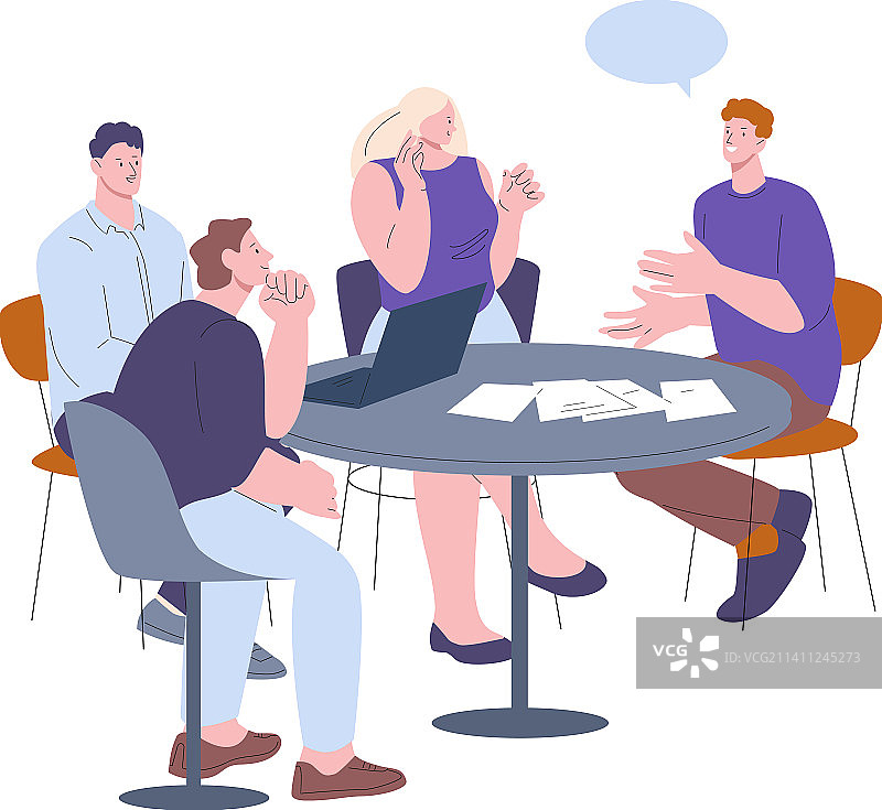经理会议圆桌会谈图片素材