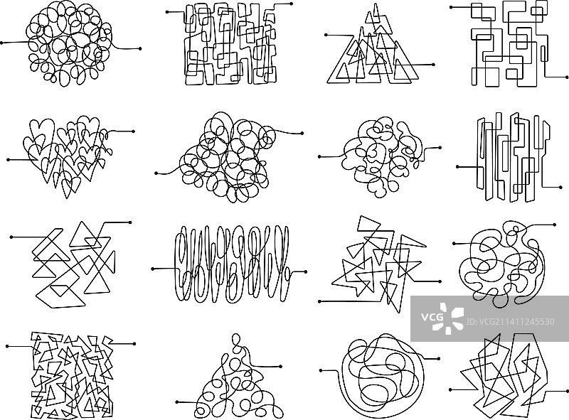 缠绕线条剪贴画图片素材