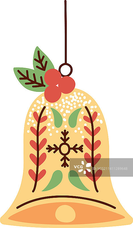 悬挂的圣诞铃铛图片素材
