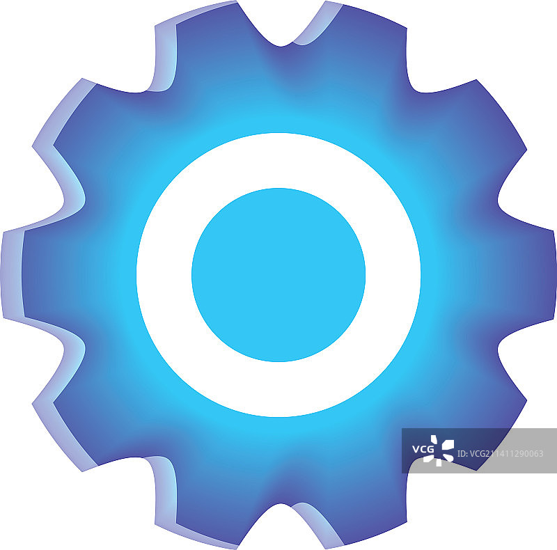 蓝色齿轮图片素材