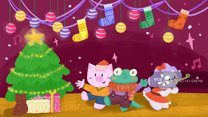 圣诞狂欢夜图片素材