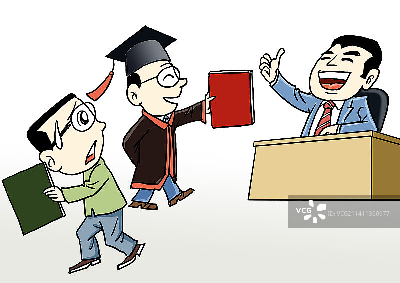 招聘单位学历学校歧视厚此薄彼图片素材