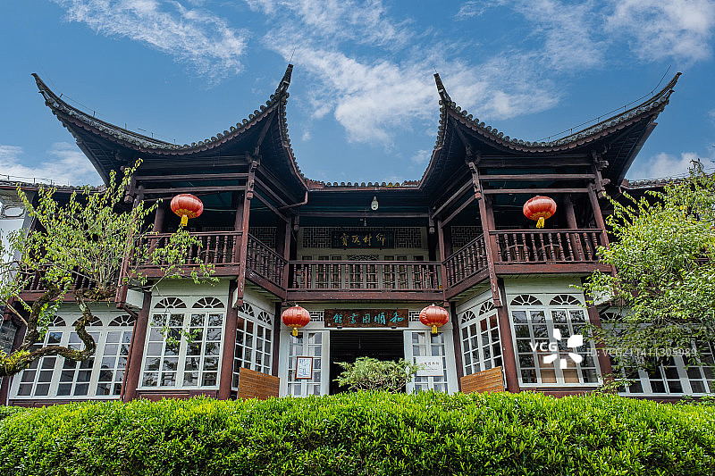 云南腾冲古镇和顺图书馆传统建筑图片素材