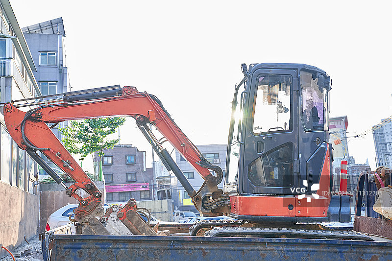 建筑行业、工地、挖掘机、叉车图片素材
