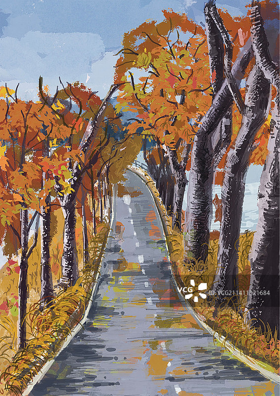 秋日落叶图片素材