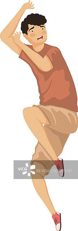 男孩焦虑症发作图片素材