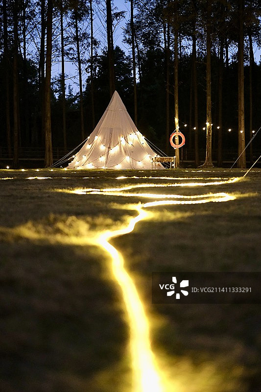 成都都江堰狐河营地图片素材