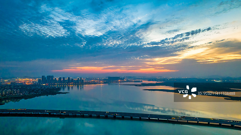 武汉蔡甸区后官湖特大桥图片素材
