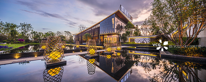 别墅庭院园林景观图片素材