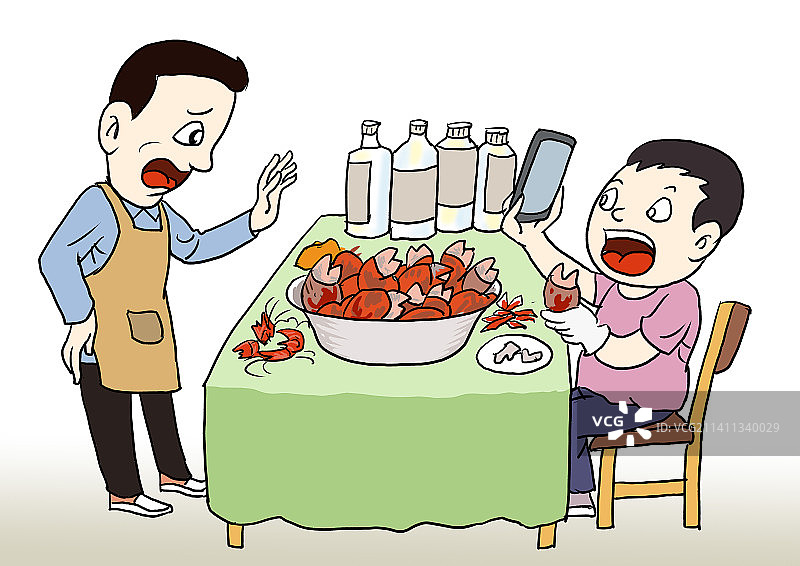 吃播到自助餐馆遭老板怒怼图片素材