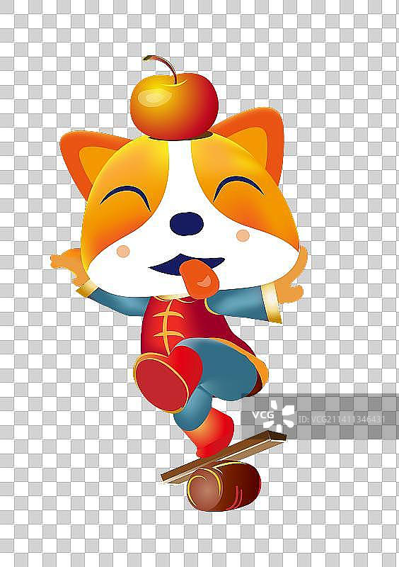 十二生肖动物小狗杂技表演图片素材