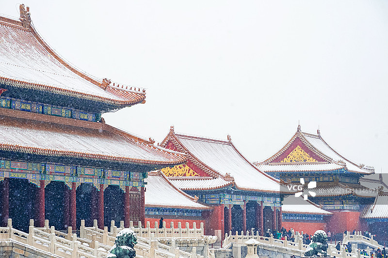 故宫雪景图片素材