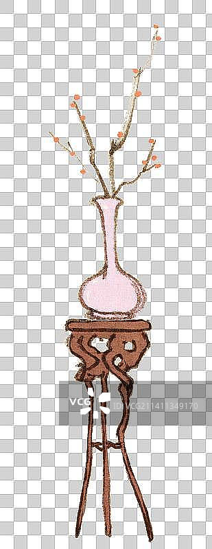 传统花瓶摆件元素图片素材