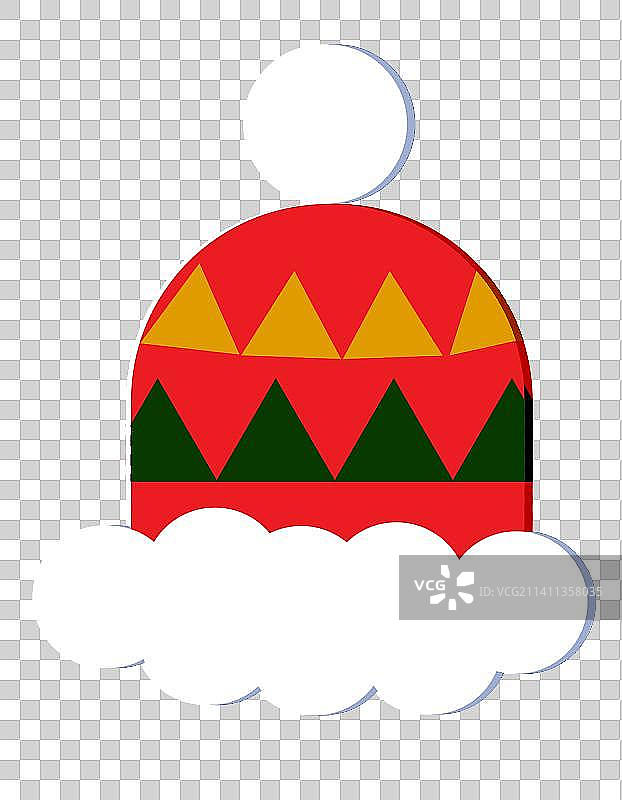 圣诞节元素红色帽子厚实图片素材