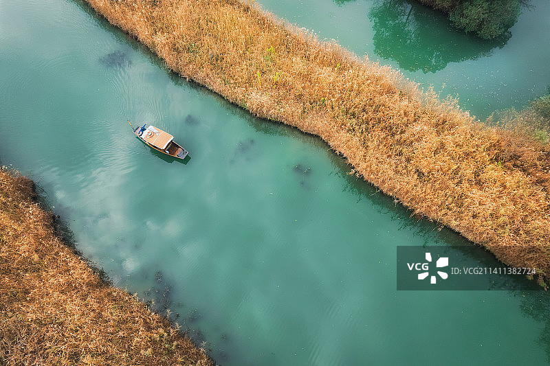 西溪湿地的深秋图片素材