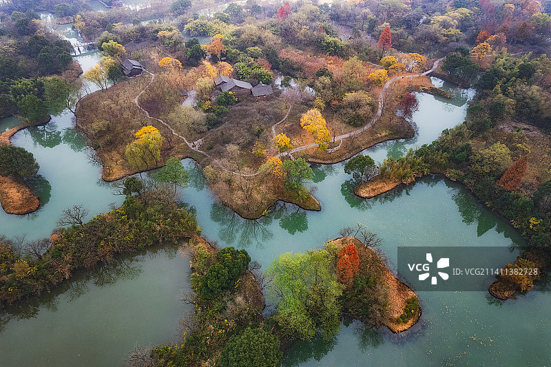 西溪湿地的深秋图片素材