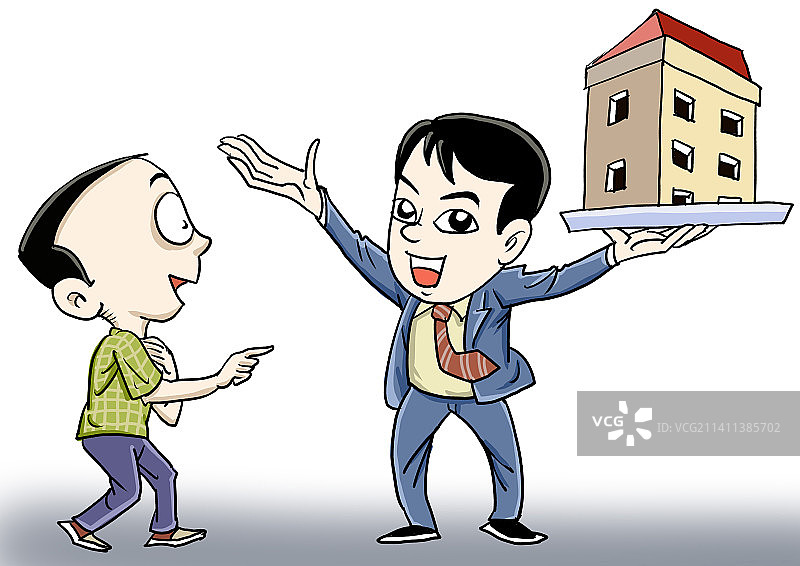 房地产销售向客户推荐房源图片素材