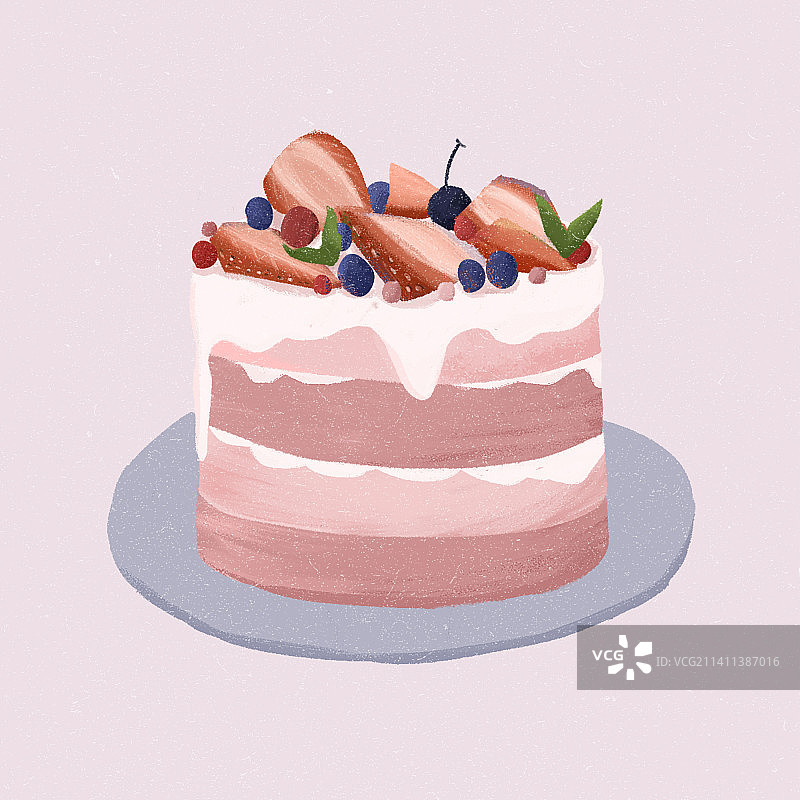 蛋糕甜点小插画图片素材