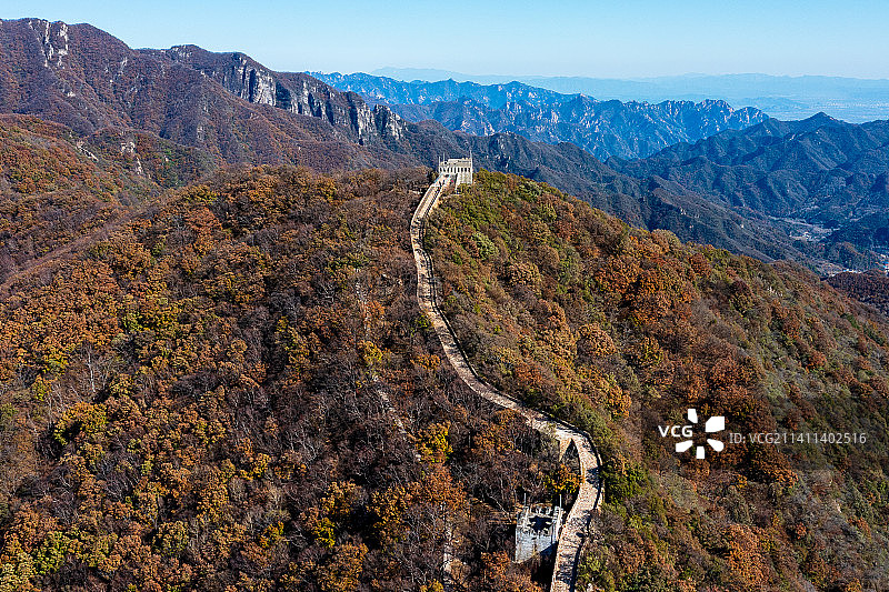 九眼楼长城秋季风光图片素材