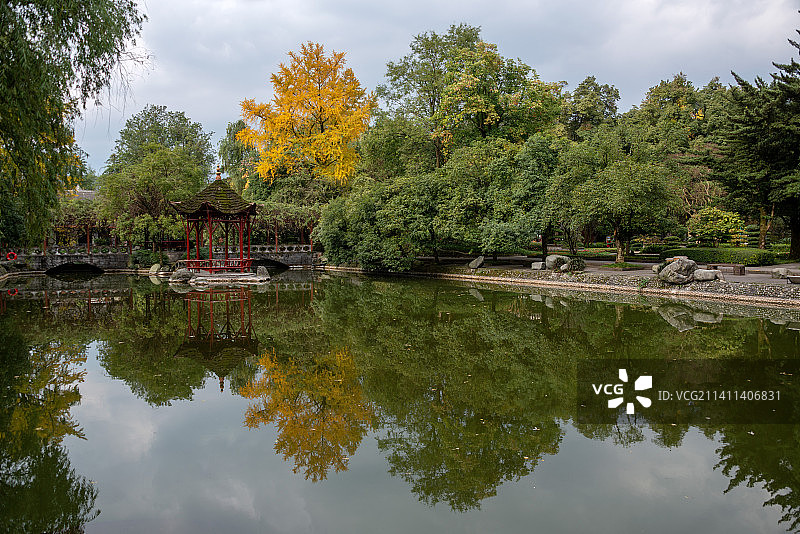 离堆公园秋色（都江堰）图片素材