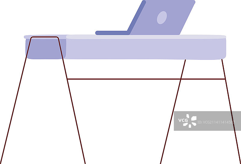 办公桌上的笔记本电脑图片素材