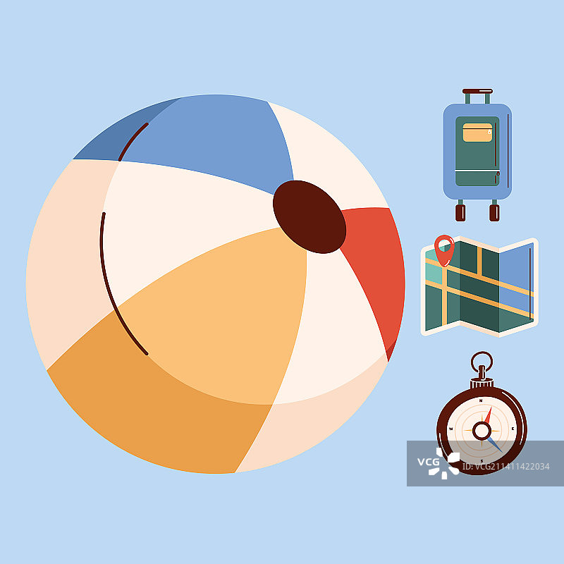 四个旅行度假图标图片素材