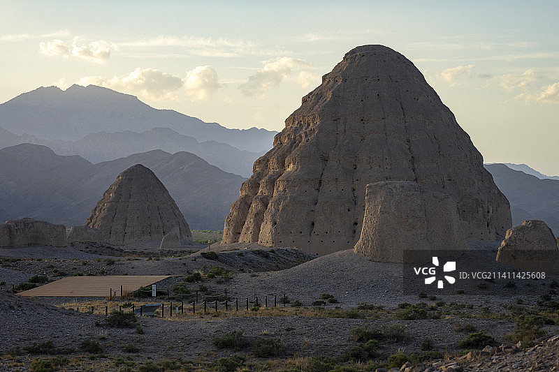 中国宁夏自治区银川市西夏王陵图片素材