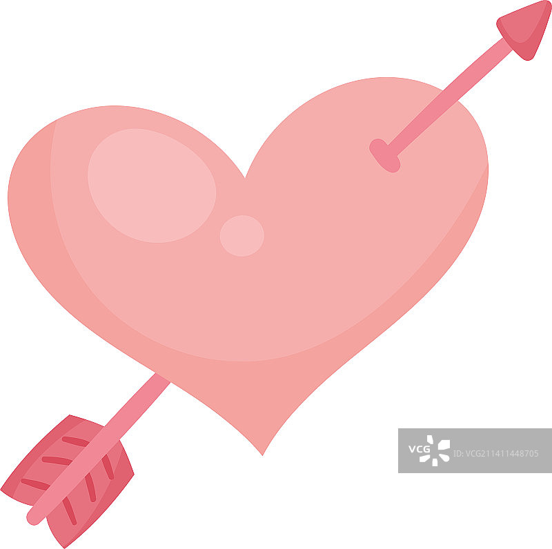丘比特之箭穿心图片素材