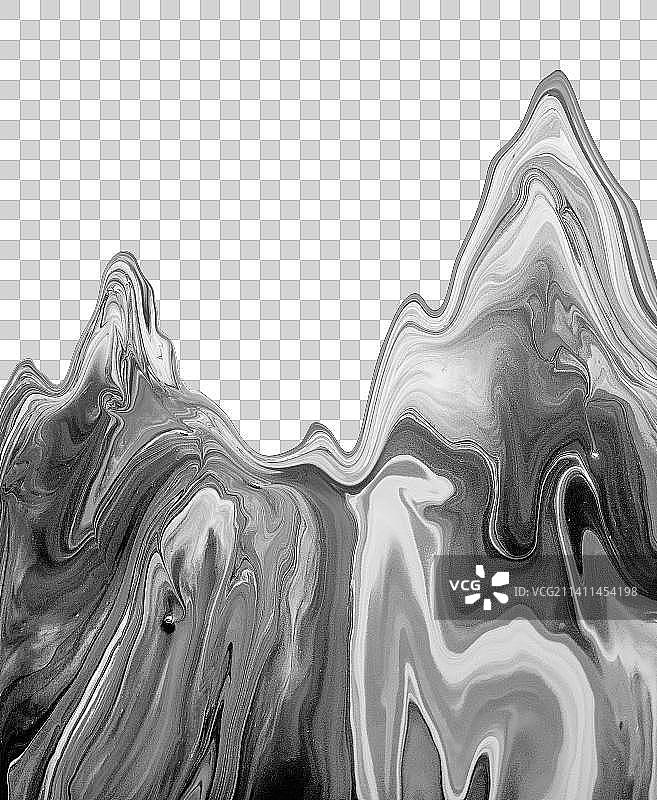 流体水墨山脉 抽象自然艺术图片素材