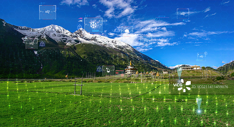 天气预报气象监测内陆极端天气预警温度湿度风向臭氧冰雹雷雨大风降温冰川融化卫星红外辐射区域扫描探测预告图片素材