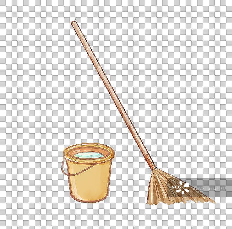 扫把水桶元素图片素材
